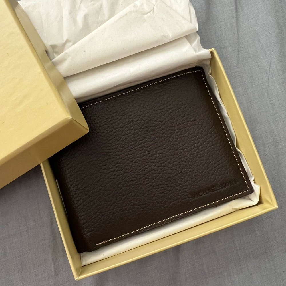 Michael Kors Chocolate Brown Leather Wallet